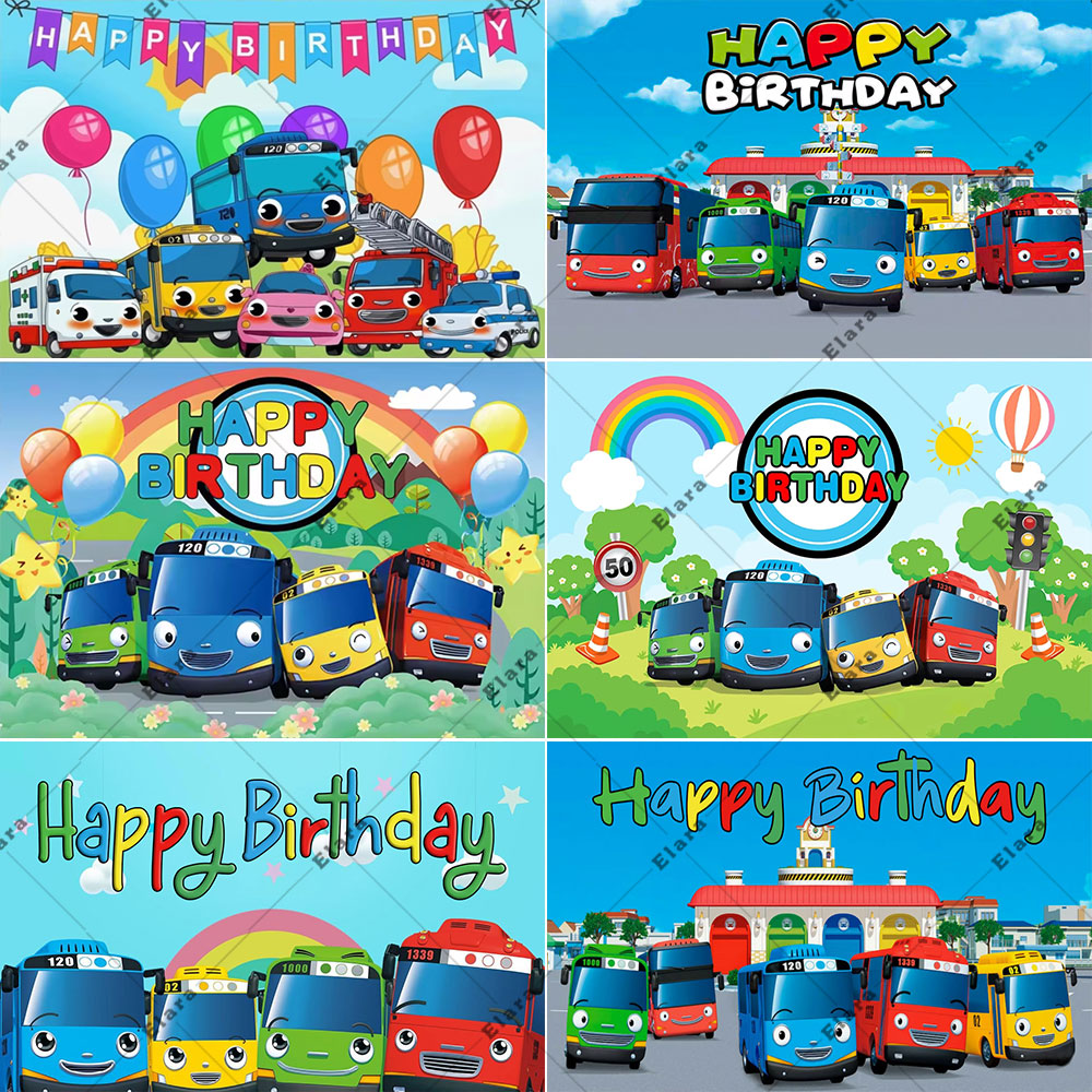Kids Education Background - Dessin animé Anime le petit Bus