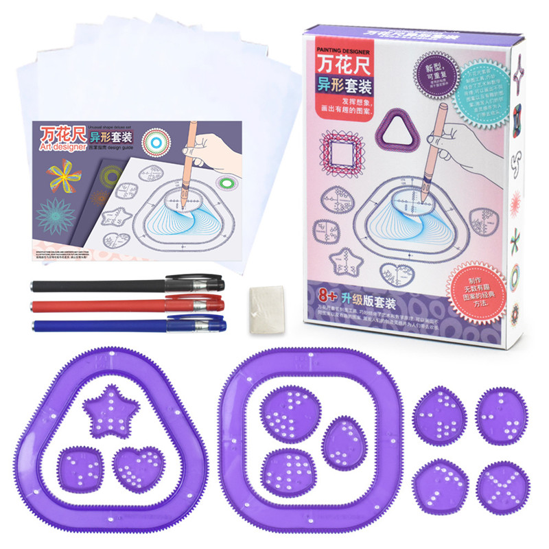 Kids Education Template - Ensemble de jouets de dessin spirographe