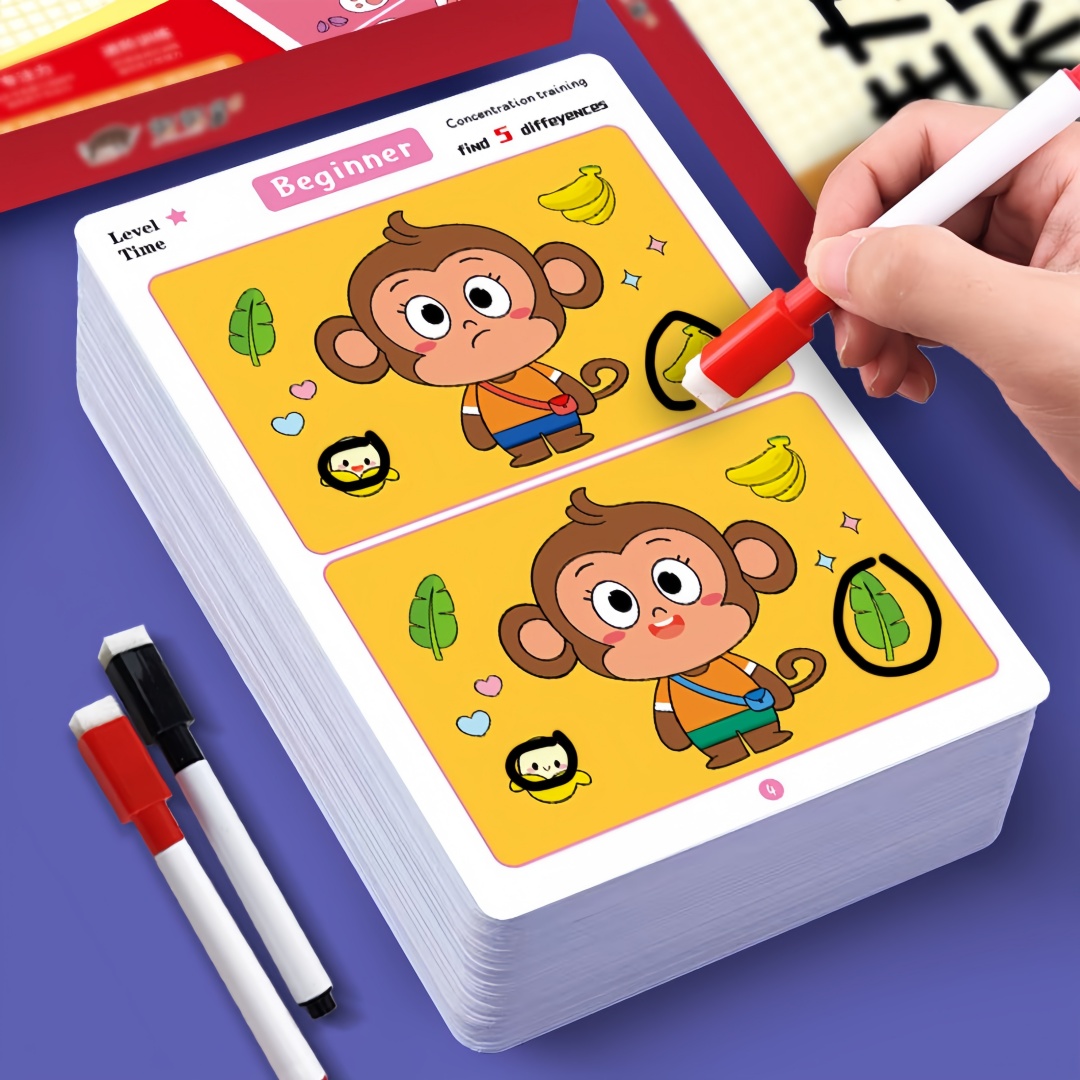 Kids Education Level - Trouver des différences Jeu de cartes