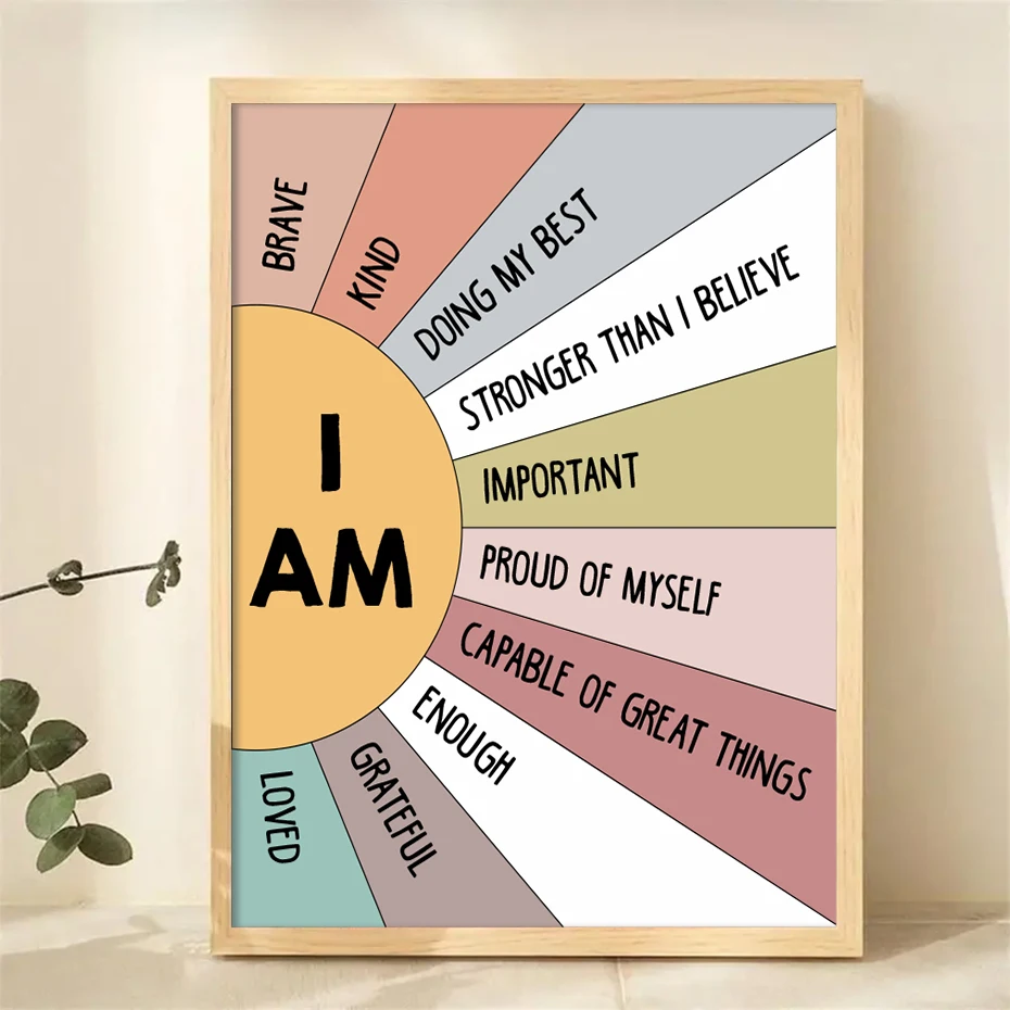 Kids Education Quote - Affiche murale style Boho, 1 pièce,