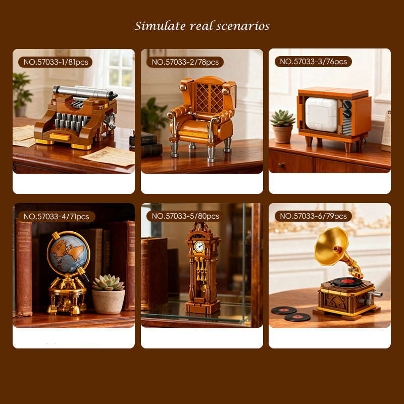 Educational Globe For Kids - Blocs de construction classiques rétro, modèle
