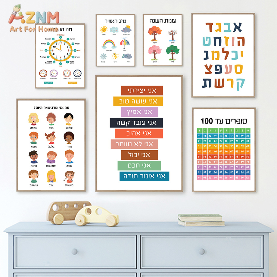 Kids Education Quote - AZNM Tableau mural éducatif en toile