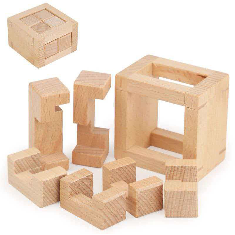Brain Teaser Cube - Puzzles en bois YueYu II, casse-têtes