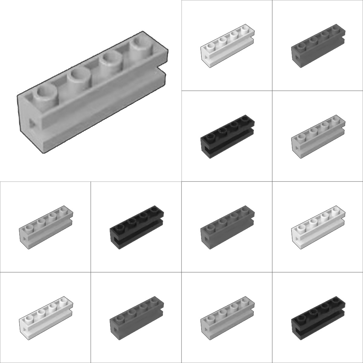 Kids Education Channel - Blocs de construction 2653 modifiés 1x4