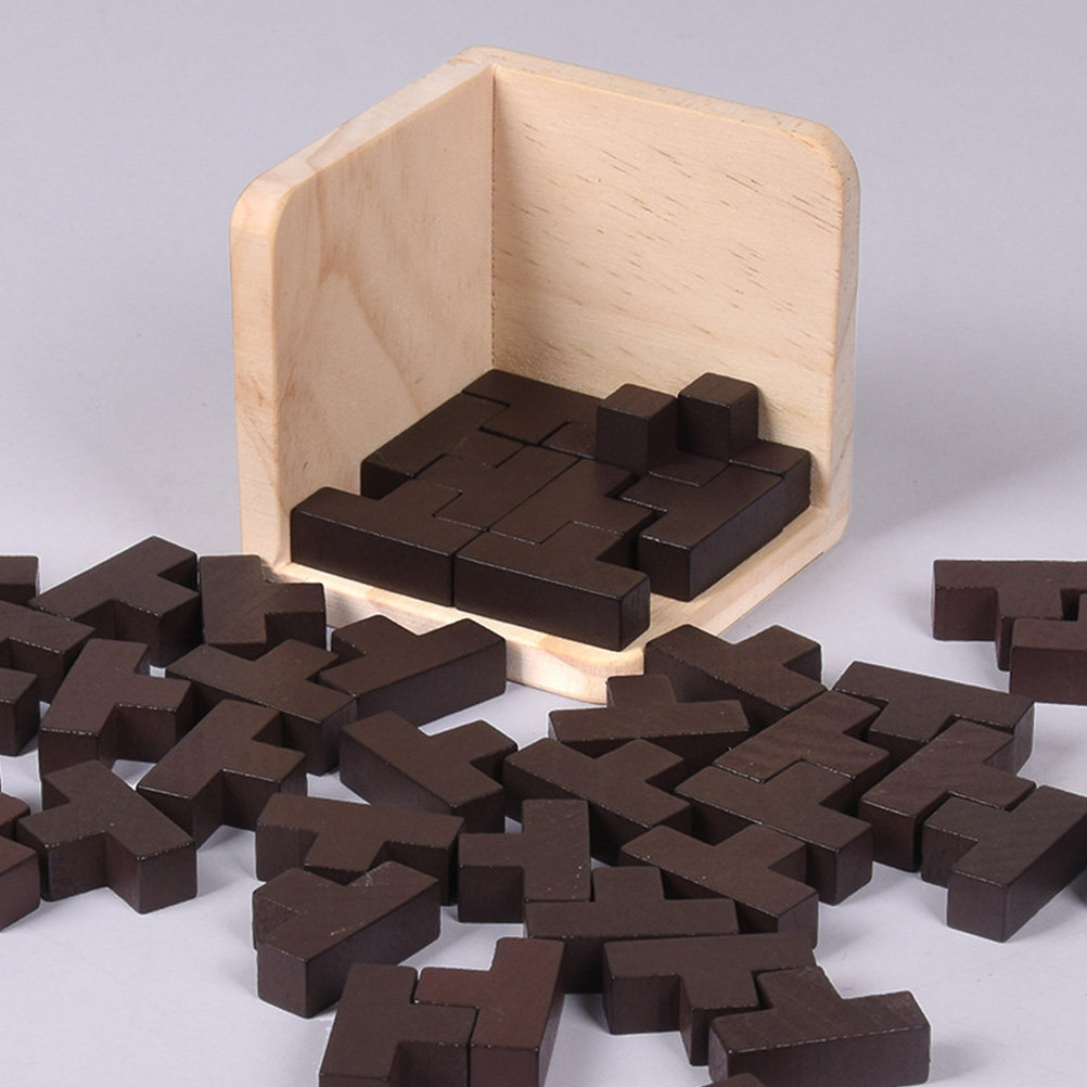 Brain Teaser Cube - Ensemble de cubes éducatifs en bois,