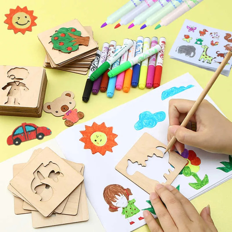 Kids Education Template - Jouets de dessin pour enfants, pochoirs