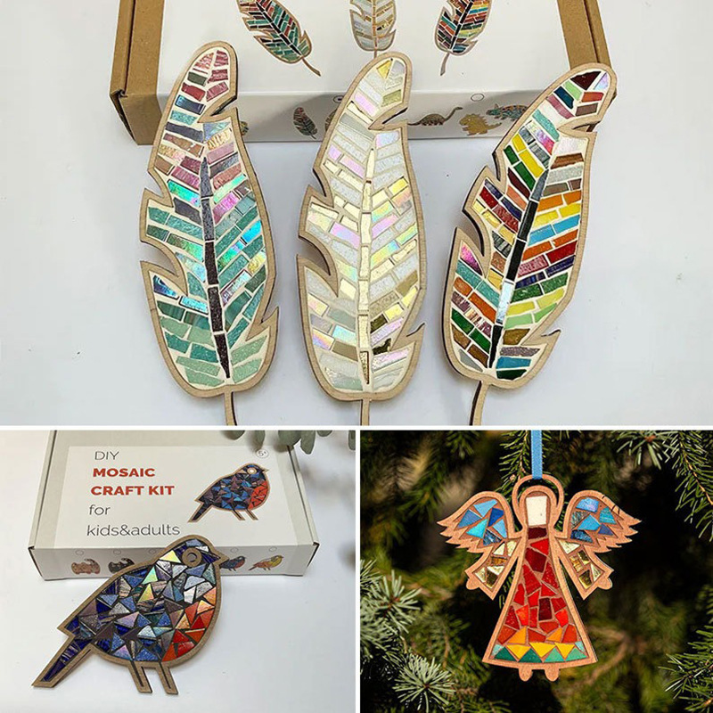 Kids Educational Resources - Kit de mosaïque DIY pour sous-verres,