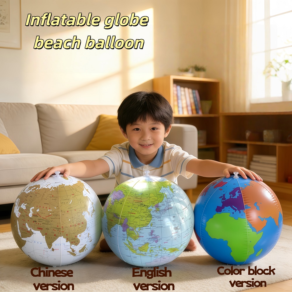 Educational Globe For Kids - Ballon de plage gonflable 30 cm,