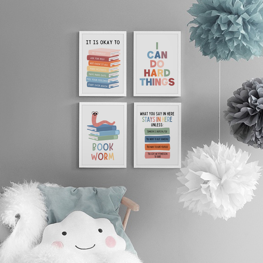 Kids Education Quote - Affiches et impressions murales sur toile