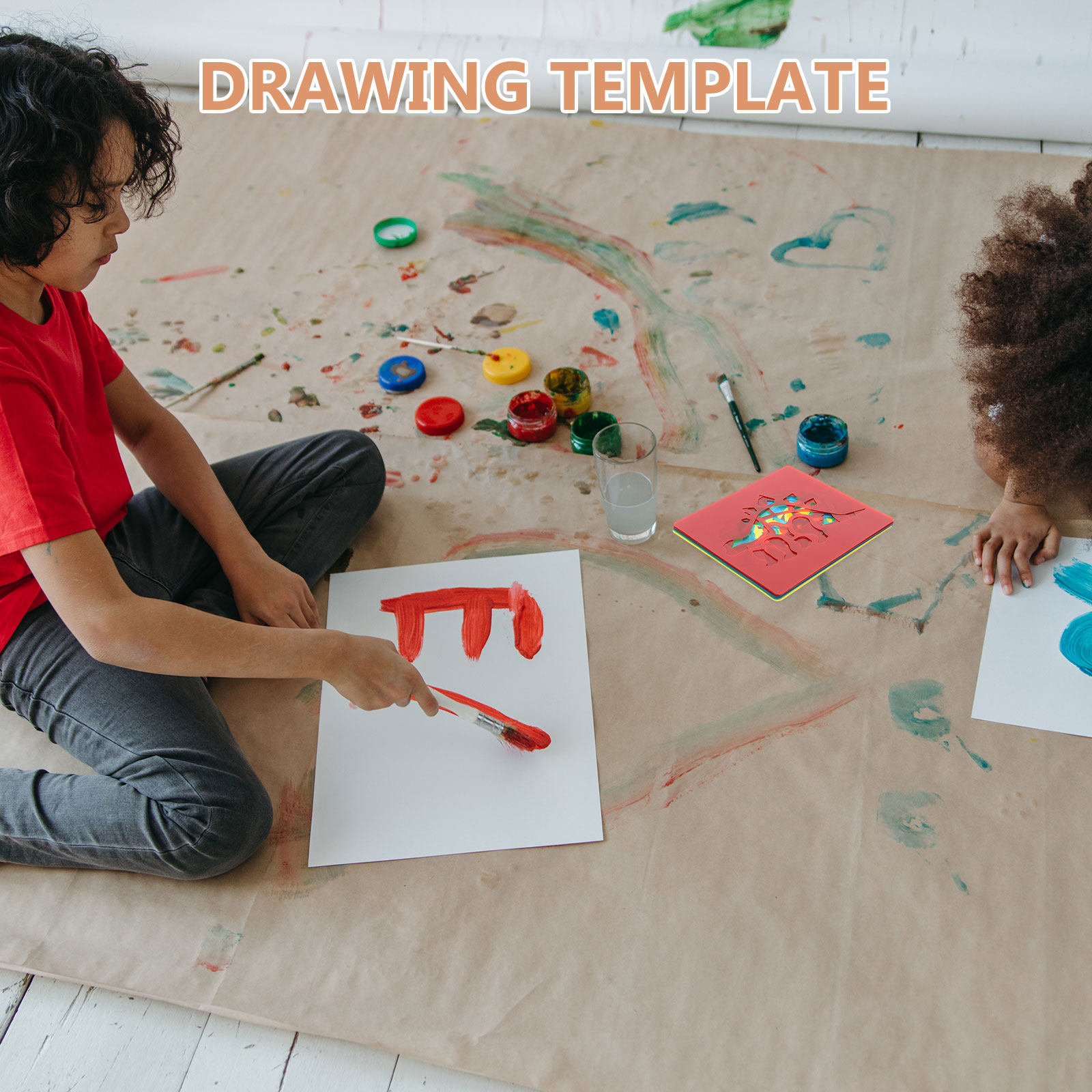 Lot de 12 pochoirs de dessin a - Kids Education Template avis et prix