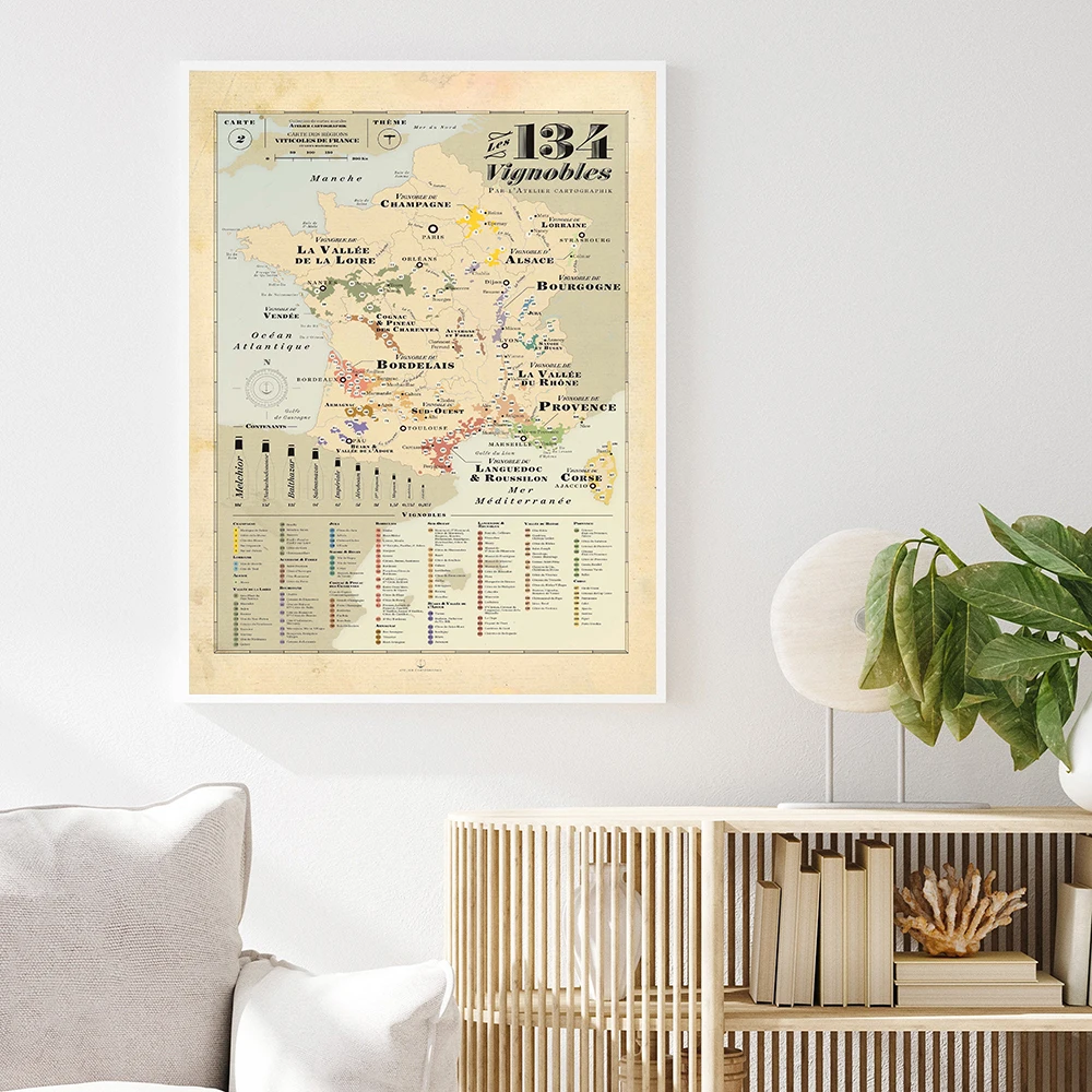 Carte rétro Europe ville vigne - Kids Education Quote avis et prix
