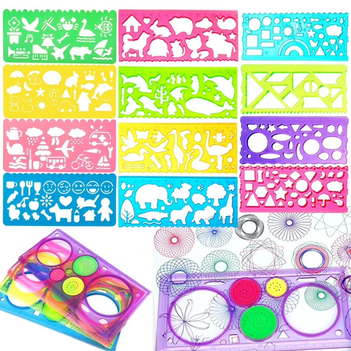 Ensemble de pochoirs de dessin - Kids Education Template avis et prix