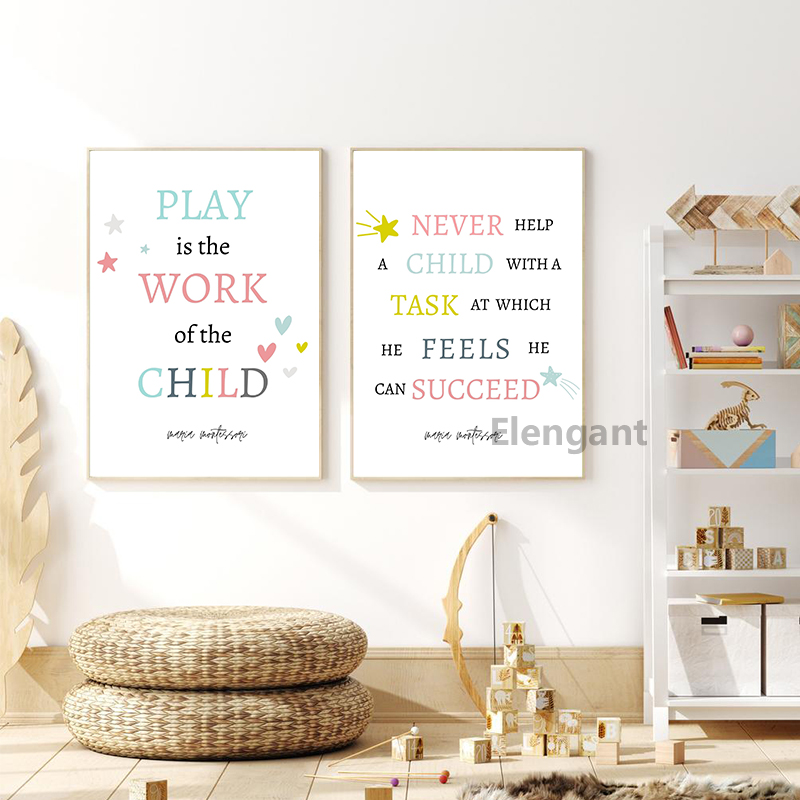 Play est le travail d'un enfan - Kids Education Quote avis et prix