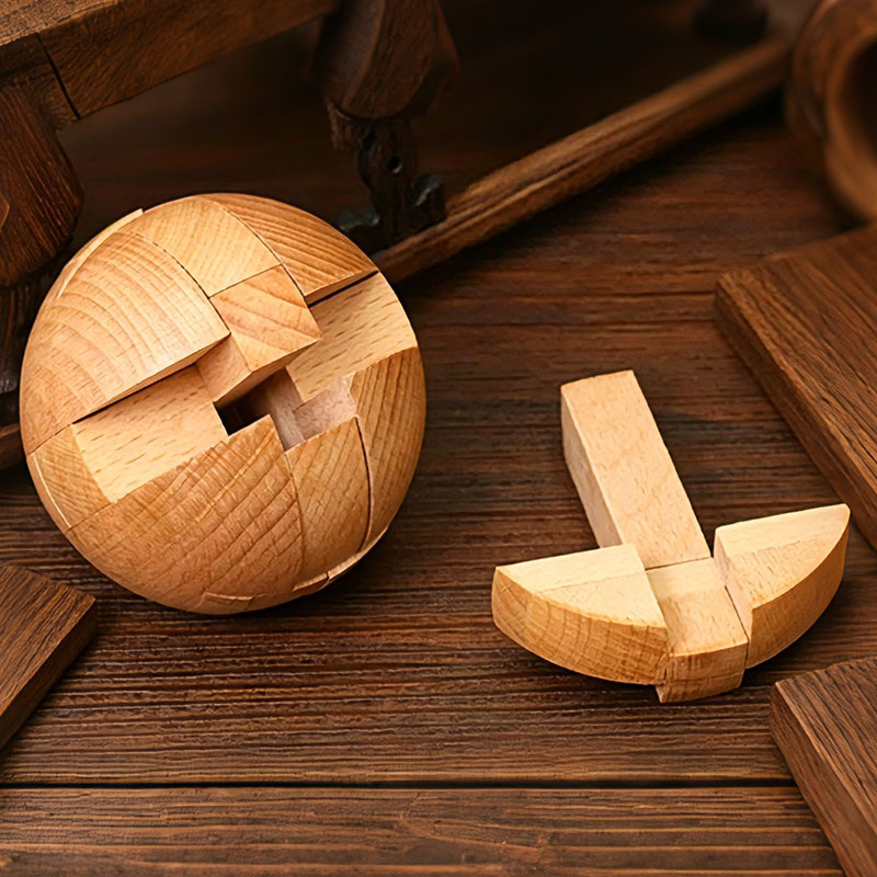 Jeu de puzzle en bois classiqu - Brain Teaser Cube avis et prix