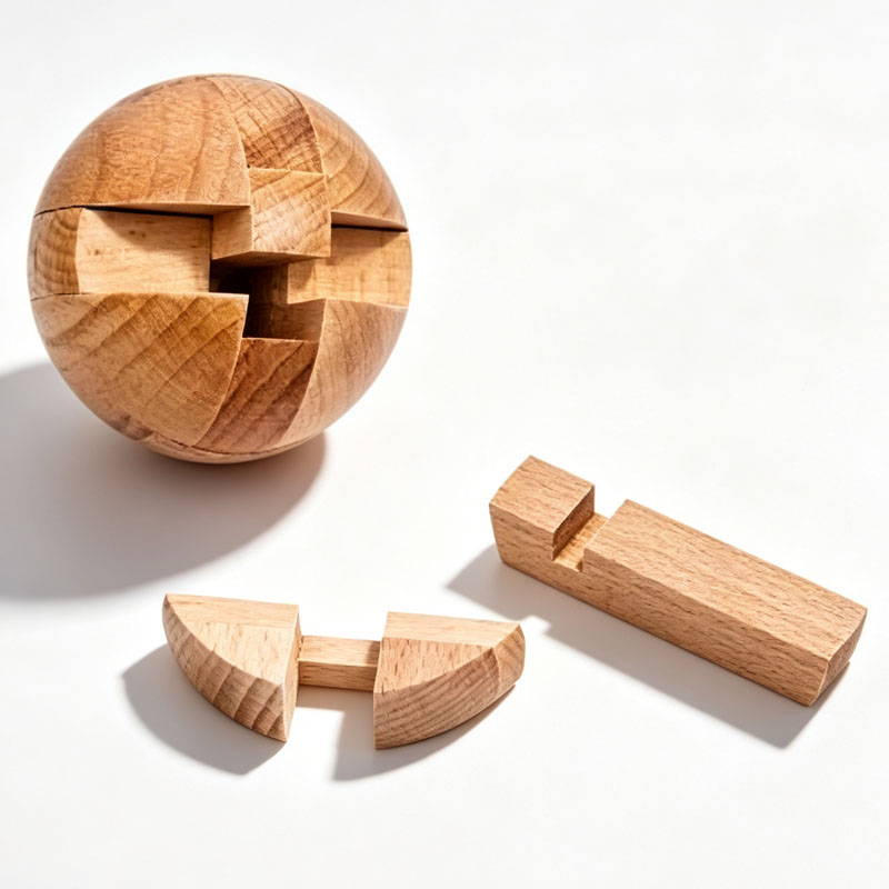 Jeu de puzzle en bois classiqu - Brain Teaser Cube avis et prix