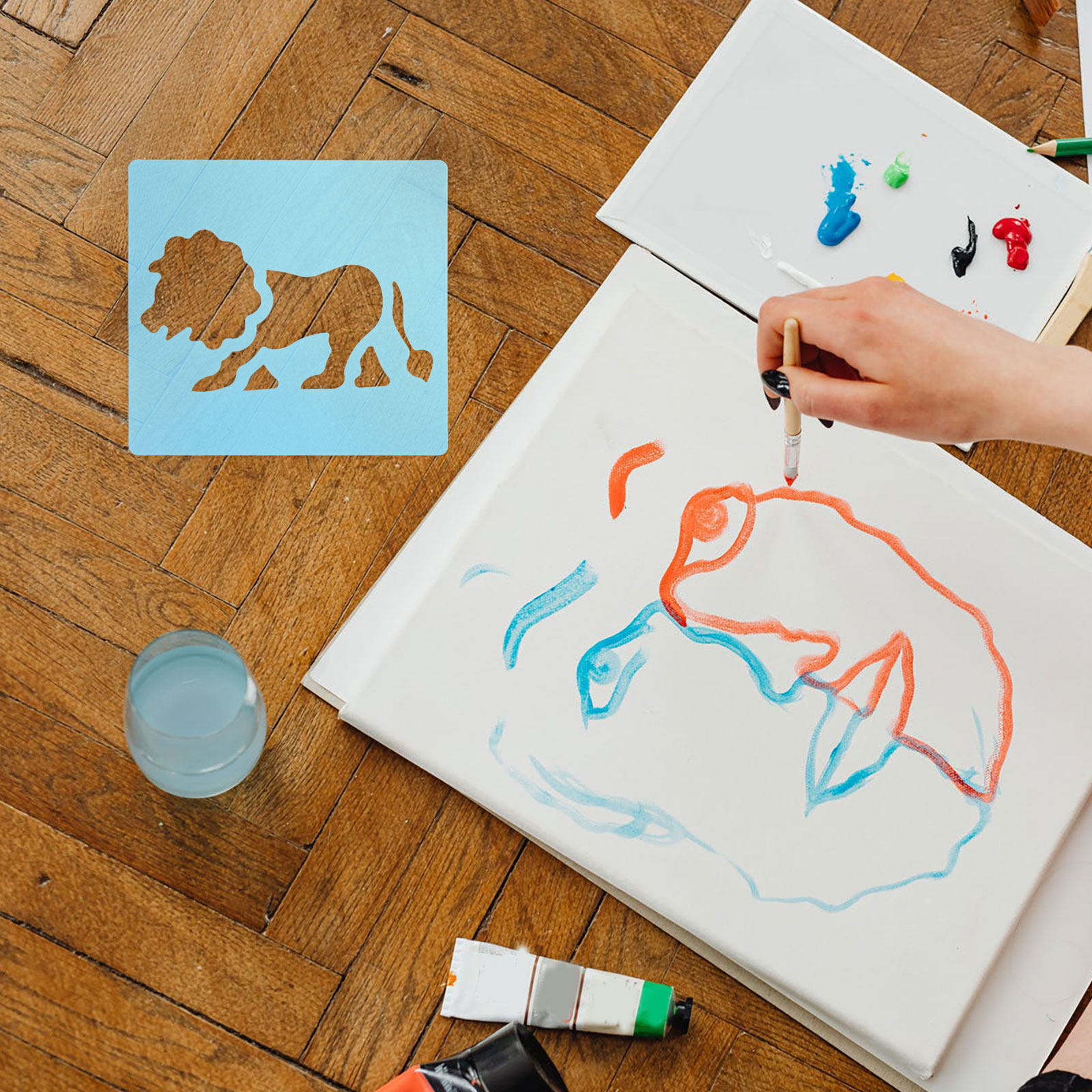 12 pochoirs de dessin en plast - Kids Education Template avis et prix